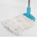 Industrial looped end and Wide Tail wet and dry use Cotton Floor Cleaning Mop